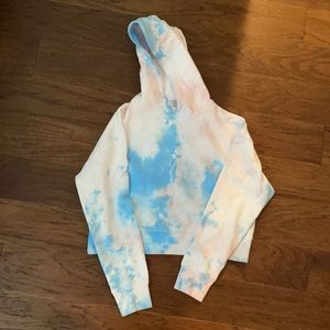 Cotton candy cropped hoodie